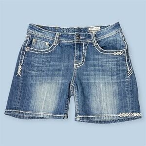 Y2K Rose Royce Premium Sarah Shorts Low Waist Rhinestone Stud Size 29 9/10